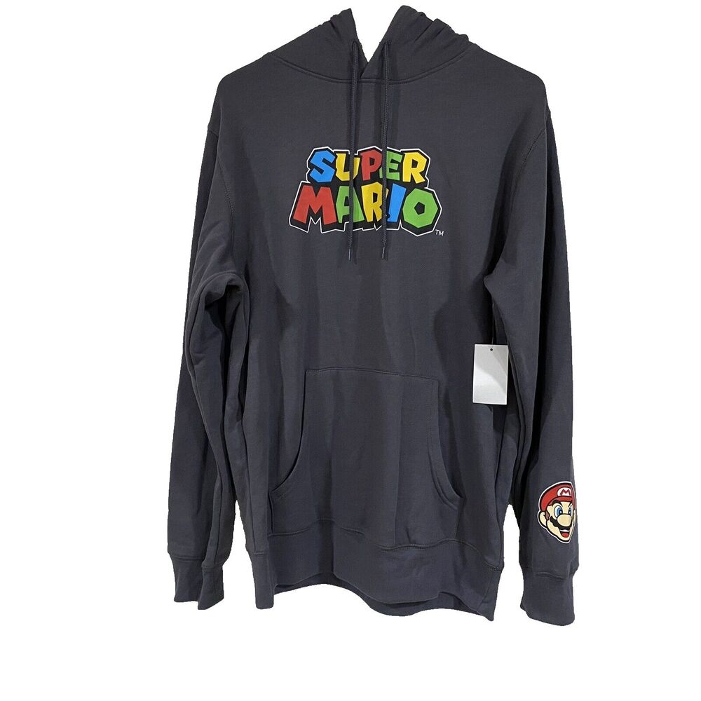 COPY - Nintendo Super Mario Graphic Logo Hoodie Produced By Mad Engine Mens Siz…